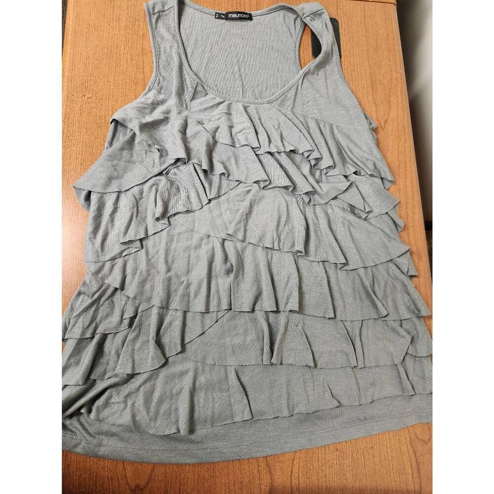 Maurices 2x Gray Ruffle tank